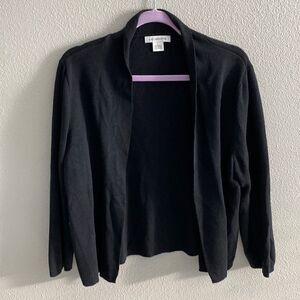 Liz Claiborne black open cardigan size large